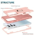 thumbnail image 2 of Samsung Galaxy S21 Ultra Case, Dteck Hybrid Rugged Shockproof Case with Ring Holder Kickstand, Compatible with Magnet Car Mount, Support Wireless Charging For Samsung Galaxy S21 Ultra,Rosegold, 2 of 7