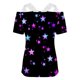 thumbnail image 5 of ICHUANYI Clearance Fashion Women's Summer V-Neck Lace Patchwork Short Sleeve Sexy Top Blouse(Hot Pink, M) ICHUANYI WER2023081206414, 5 of 5