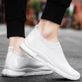 thumbnail image 4 of GLYGML Slip-On Sneakers Lightweight Breathable Sock-Style Walking Shoes with Air Hole Sole for Casual Daily Wear, 4 of 5