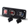 thumbnail image 4 of Necvior 12V/24V 4 USB Power Socket with LED Voltmeter Fast Charger for Cell Phone Tablet, 4 of 15