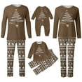 thumbnail image 6 of Shadoumai Matching Family Christmas Pajamas For Couples, Xmas Tree Print Tops Long Sleeve Holiday Sleepwear Sets For Mom Dad Fall Clothes, 6 of 6