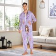 thumbnail image 2 of 1 Piece Adult Onesie Pajamas Cozy & Loose-Fit Sleepsuit Loungewear with Pockets Purple Adorable Mermaid X-Small, 2 of 7