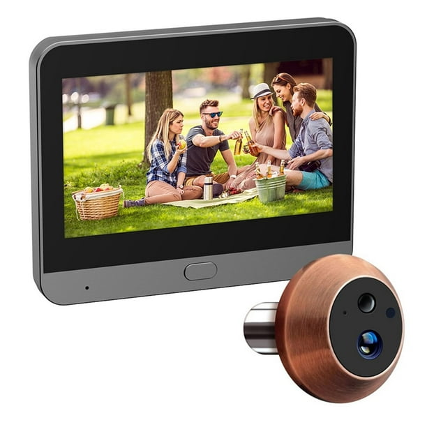 Mini Cámara de Mirilla Tuya Wifi de 3 MP, Videoportero Inalámbrico Inteligente, Timbre con Detección de Movimiento PIR, Seguridad para el Hogar.
