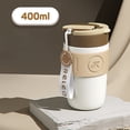 thumbnail image 2 of Taza de acero inoxidable de 400 ml con tapa, adecuada para estudiantes, trabajadores de oficina, hervidor deportivo de acero inoxidable., 2 of 5