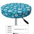 thumbnail image 4 of KLL Daisies Flowers Round Bar Chair Cushion Cover 13 inch ,Bar Stool Protector with Elastic, Soft Washable, 4 of 6