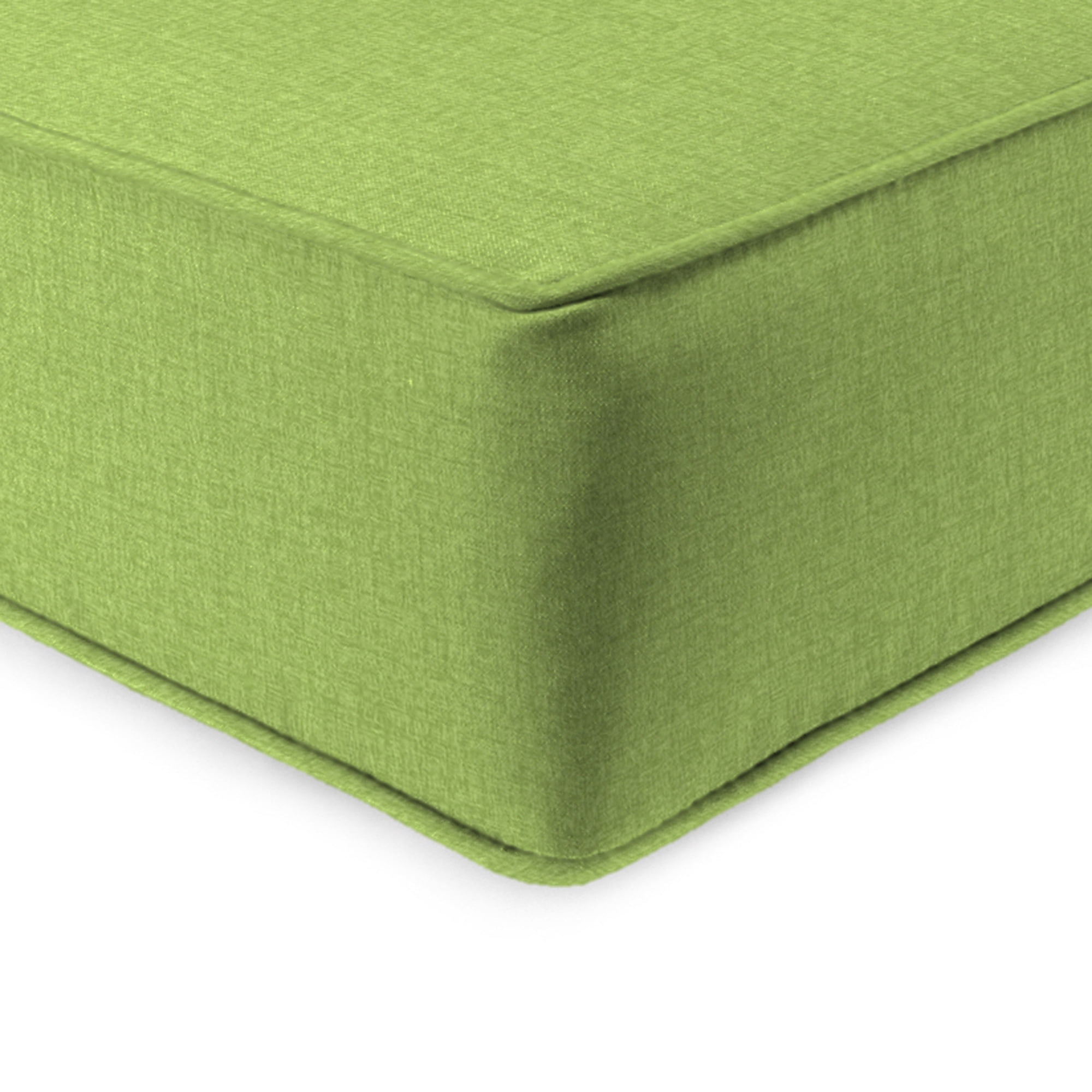 Jordan Manufacturing 46.5" x 24" McHusk Leaf Green Crosshatch Rectangular Outdoor Deep Seat Chair Cushion Set with Welt