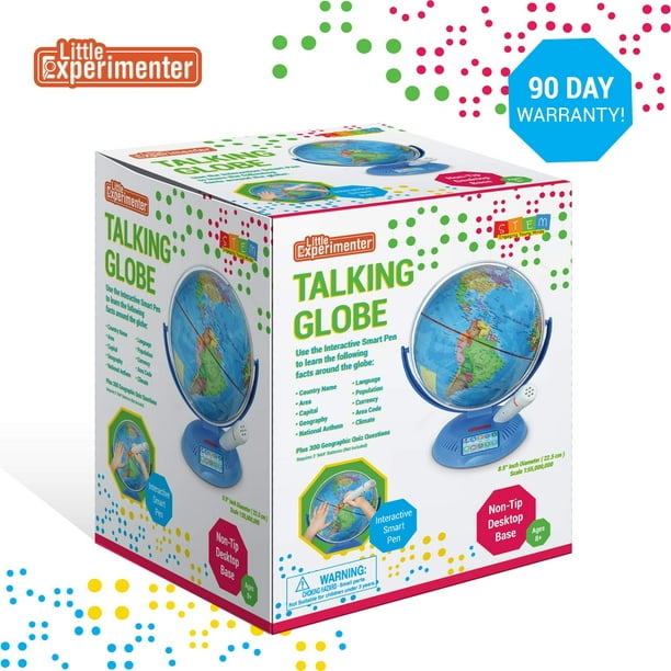 Little Experimenter Talking Globe - Globe interactif pour enfants apprenant  avec Smart Pen - Globe terrestre éducatif pour enfants avec cartes  interactives 9 