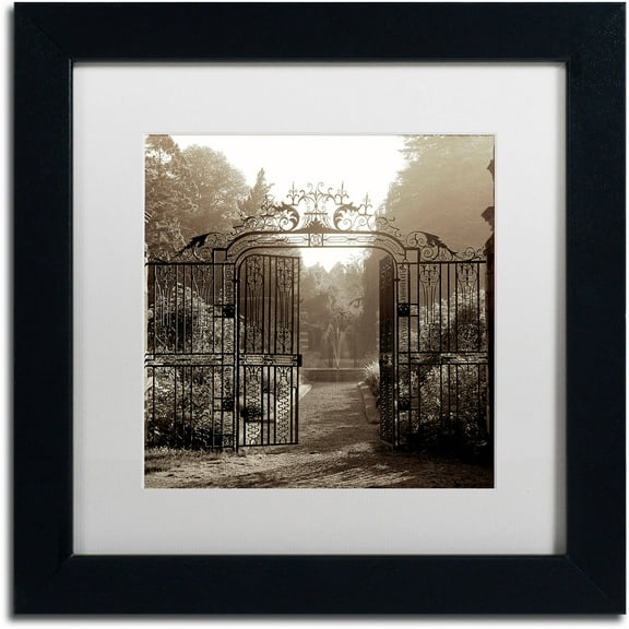 Trademark Fine Art "Hampton Gates III" Canvas Art by Alan Blaustein, White Matte, Black Frame