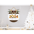thumbnail image 3 of Eveokoki 2024 Happy New Year Door Sign Home Decor Round Wood Wreaths Wall Hanging Sign Farmhouse Porch Sign Front Door Decoration for Housewarming Gift All Seasons Holiday,12In, 3 of 5