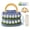 Blue, variant on Celectigo Crochet Bag Making Kit for Beginners, White and Blue Tulip DIY Handbag Kit with D-Shape Handles and Fabric Straps for Adults and Teens