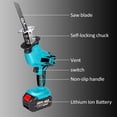 thumbnail image 3 of 18V Cordless Electric Reciprocating Saw Portable Variable Speed Metal Wood PVC Cutting Tool for 18V Battery, 3 of 7