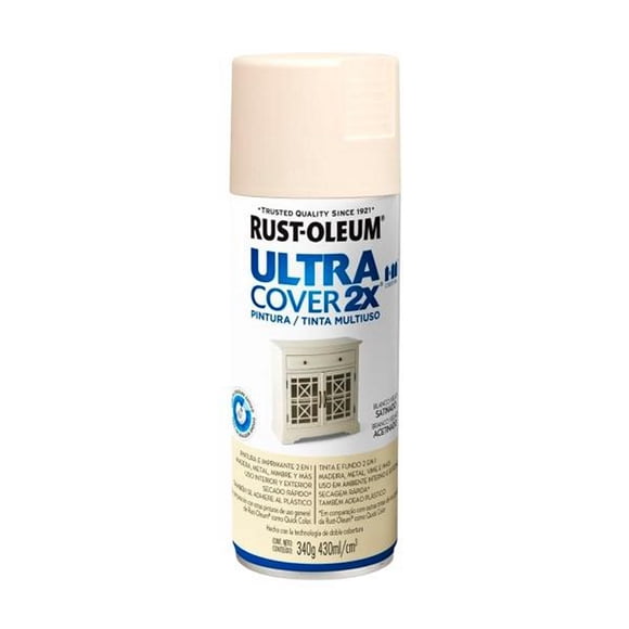 pintura en aerosol 340 gr blanco viejo satinado