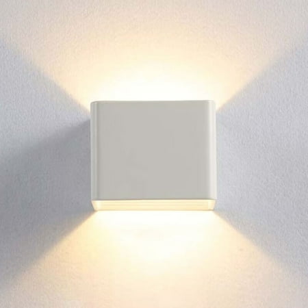 

Litfad Modern LED Wall Light Up Down Cube Indoor Sconce Lighting Lamp Light White Warm Light
