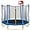 Blue, variant on Leuco 66" Kids Trampoline with Basketball Hoop, Rubber Ball, and Safety Net, Perfect Indoor/Outdoor Toy for Ages 1-8