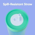 thumbnail image 2 of Vaso Owala Kids de plástico sin BPA, 450 ml, color verde pajizo y aguamarina, 2 of 5