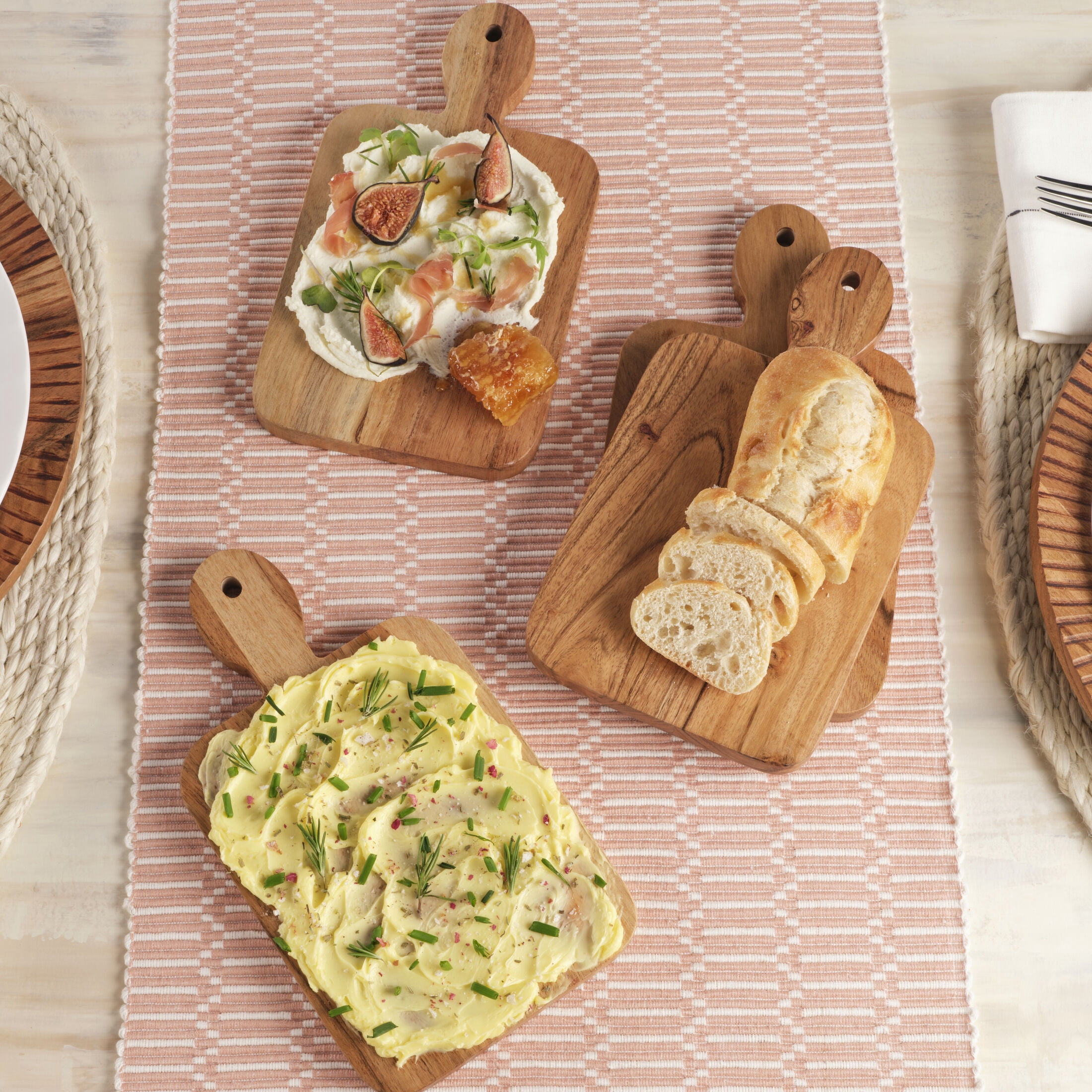 Fitz and Floyd Caleb Natural Mini Serve Boards (Set of 4)