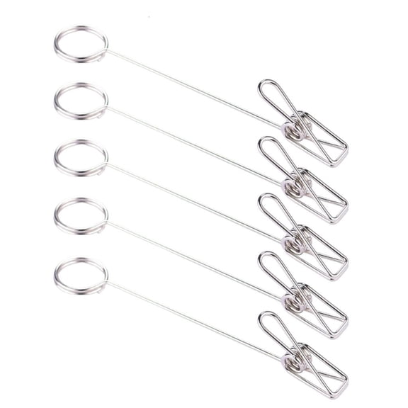 Giaone 5Pieces Double Head Metal Card Clip Iron Wire Photo Stand with Metal Clip