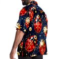 thumbnail image 3 of Seven Starred Ladybird Men's Casual Short Sleeve Button Down Shirts - Printed Summer Beach Tops for Men and Women, 3 of 6