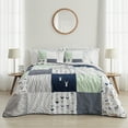 thumbnail image 2 of Sweet Jojo Designs Woodsy Navy Mint Grey Twin Bed Comforter Bedding Set, 2 of 6