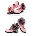 thumbnail image 5 of IROINNID Dancing Shoes for Girls PU Flower Buckle Low Heel Soft Sole Shoes Big Wedding Flat Shoes, 5 of 6