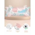 thumbnail image 2 of Jellyfish Coastal Pillow Cases Body Size, Smooth Satin Pillowcase for Hair and Skin, Teal Red Coral Starfish Decorative Cooling Bed Pillow Covers with Zipper, 20x54 Inches, 2 of 5