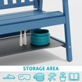 thumbnail image 5 of 42" Outdoor Benches Patio Loverseat Plastic Plywood Weather Resistant for Balcony Deck Pool Lawn Garden Backyard, 5 of 8