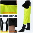 thumbnail image 2 of RainRider Rain Bib Pants for Men Women 150D Oxford Safety Trousers Heavy Duty Waterproof Work Pants Rip-Stop Overalls(Fluorescent,X-Large), 2 of 7