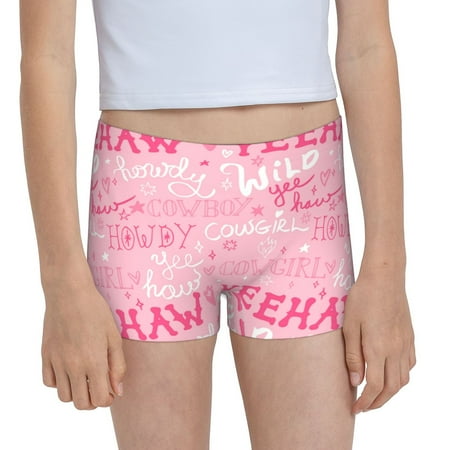 Pofeuu Western Cowgirl Print Soft Cotton Girls Boyshort panties Toddler Underwear-X-Small