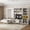 White, variant on Mintazer Twin Foldable Murphy Bed with 82.3"H Wall Storage Cabinet, Shelves, TV Stand and 2 Drawers & 9 Cabinets for Bedroom Living Room, Gray