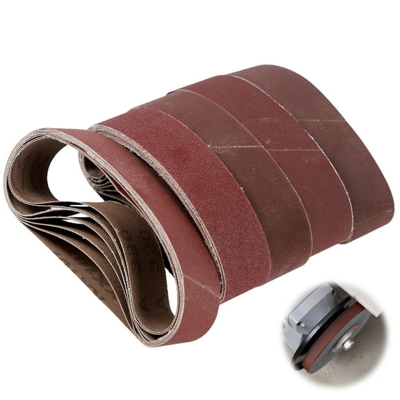 Sanding Belt Set for Wood and Metal 120/320/600/800/1000 Grit Heavy-Duty Abrasive Belts for Efficient Material Removal Compatible with 30×330 mm Belt Sanders