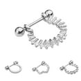 thumbnail image 3 of Xinyolin Cubic Zirconia U Shape Barbell Helix Earring, Women's Piercing Jewelry, 3 of 8