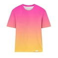 thumbnail image 5 of Diufon Womens Casual Tops Soft Short Sleeve Gradient Color Basic Crewneck Top Summer Loose Tunic Shirts, 5 of 6
