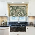 thumbnail image 6 of Coolnut Paisley Floral Kitchen Curtains 2 Panels, UV Protected Tier Curtains Half Window Curtains Kitchen Tiers for Guest Room Bathroom Sink Laundry Room Basement,24 x 27 Inch, 6 of 6