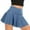 Blue, variant on IROINNID Short Elastic Waist Skirt For Women Fake Two-piece Running Gym Yoga Tennis Skirt Solid Color Skirt