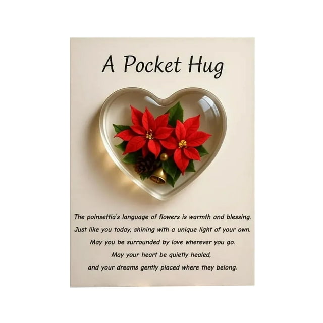 Hearth & Gear Birth Pocket Hug – Monthly Heart Shaped Mini Keepsake For Encouragement Anxiety & Birthday For