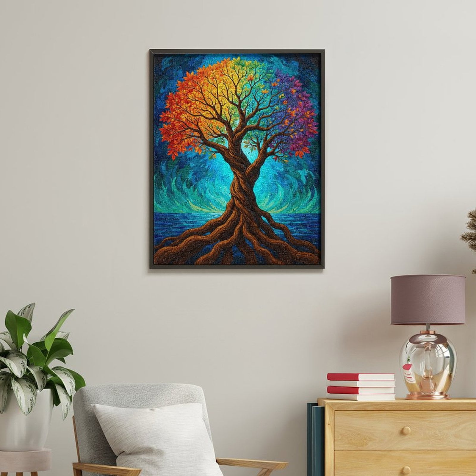 Paint by Numbers Kit for Adults, Colorful Tree Of Life Painting Paint by Numbers, Easy Paint by Numbers Kit for Adults Beginner, DIY Adult Paint by Number Kits on Canvas, Home Decor