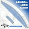 thumbnail image 2 of Adjustable Double Curved Wall Mounted Shower Curtain Rod, 42 to 72 Inches, Silver, Iron, 2 of 7