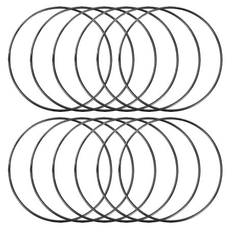 Uxcell 12 Pcs Dream Catcher Rings,Metal Crafts Hoops Floral Hoop 6 Inch Macrame Hoops Rings for DIY Crafts Wreath Making Supplies Plant Hangers, Black
