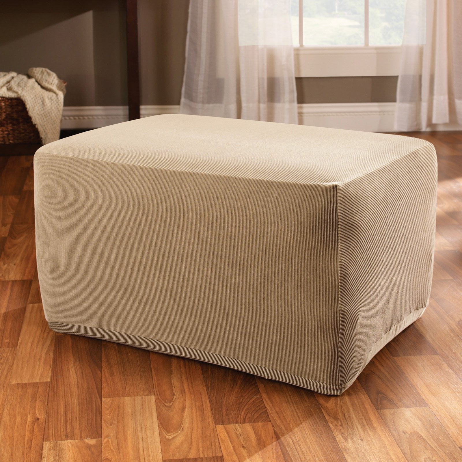 Sure Fit Stretch Stripe Ottoman Slipcover Com