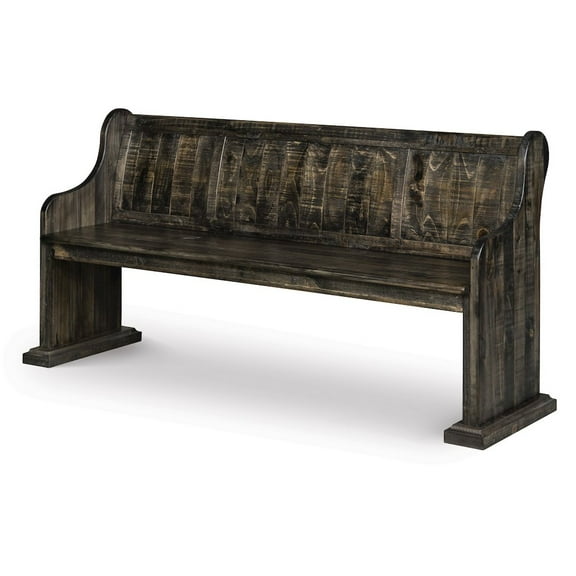 Magnussen Bellamy Wood Bench in Peppercorn Black