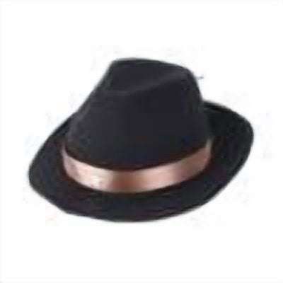 Felt Pet Fedora Hat for Dogs and Cats with Adjustable Chin Strap and Star Decor,Fashion Accessory for Daily Wear and Suit Parties Black