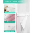 thumbnail image 4 of No Hook Shower Curtains, Pink White Ombre Stall Bathroom Curtain with Snap in Liner, Romantic Minimalist Modern Art Waterproof Washable Fabric Bathroom Shower Curtain Sets, 54" x 78", 4 of 7