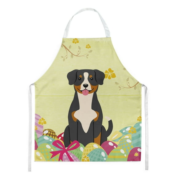 Carolines Treasures BB6038APRON Easter Eggs Entlebucher Apron Large multicolor