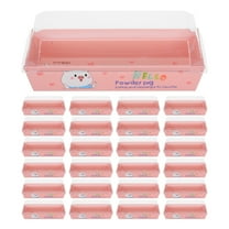 HEATSHAKING Disposable Rectangle Container Pink Paper 25Pcs 7.5X2.6X2.6In For Cupcake Packaging