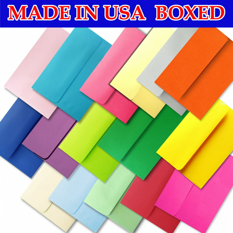 Assorted Multi Colors 25 Pack A7 Envelopes 5-1/4 x 7-1/4 for 5 x 7 Greeting Cards Invitations Announcements - Astrobrights & More from The Envelope