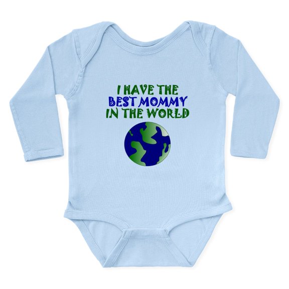 CafePress - Best Mommy In The World Body Suit - Long Sleeve Cotton Baby Bodysuit
