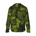 thumbnail image 3 of Balery Tropical Palm Leaves Fern Leaf Men's Women's UPF 50+ Sun Protection Lightweight Hoodie Performance Long Sleeve Shirt for Fishing Running-Large, 3 of 9