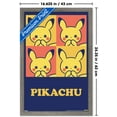 thumbnail image 3 of Pokémon: Pikachu Cutie Collection - Squares Wall Poster, 14.725" x 22.375" Framed, 3 of 5