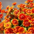 thumbnail image 4 of 5 Bundles Artificial Fall Mums Flowers, UV Resistant Realistic Faux Silk Daisy, No Fade Outdoor Fake Autumn Flowers for Patio Porch Garden Yard Decor, 4 of 8