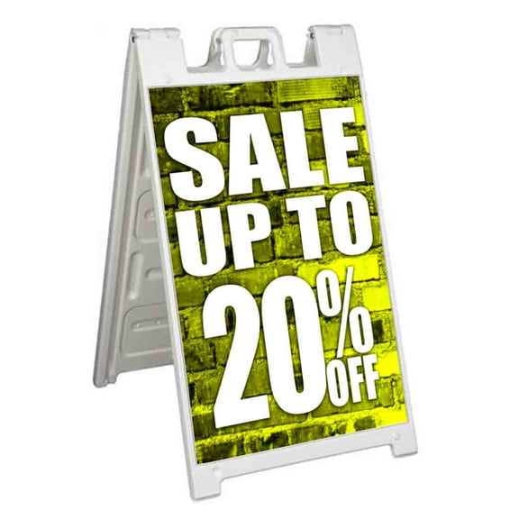 Sale Up To 20 Percent Off (24" X 36") Standard A-Frame Signicade, Includes Decal Applied To Stand